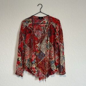 Vici Red Printed Blouse